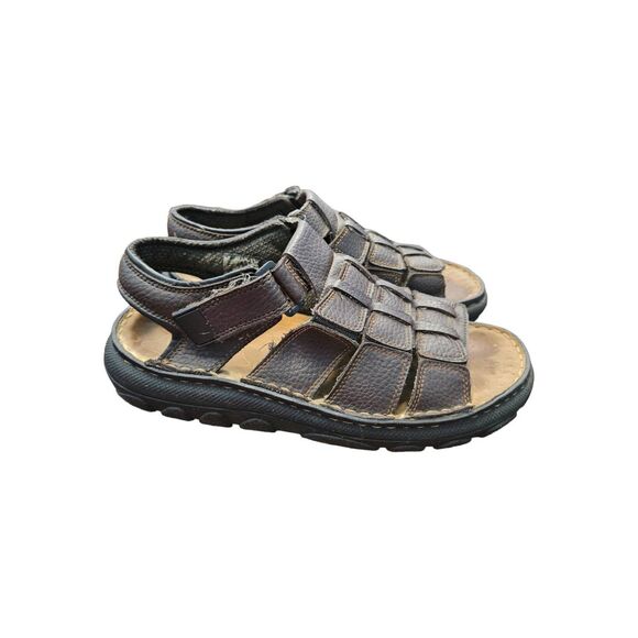 Faded Glory Leather Men's Fisherman's Sandals Size 9 Vintage 90's - Picture 2 of 5